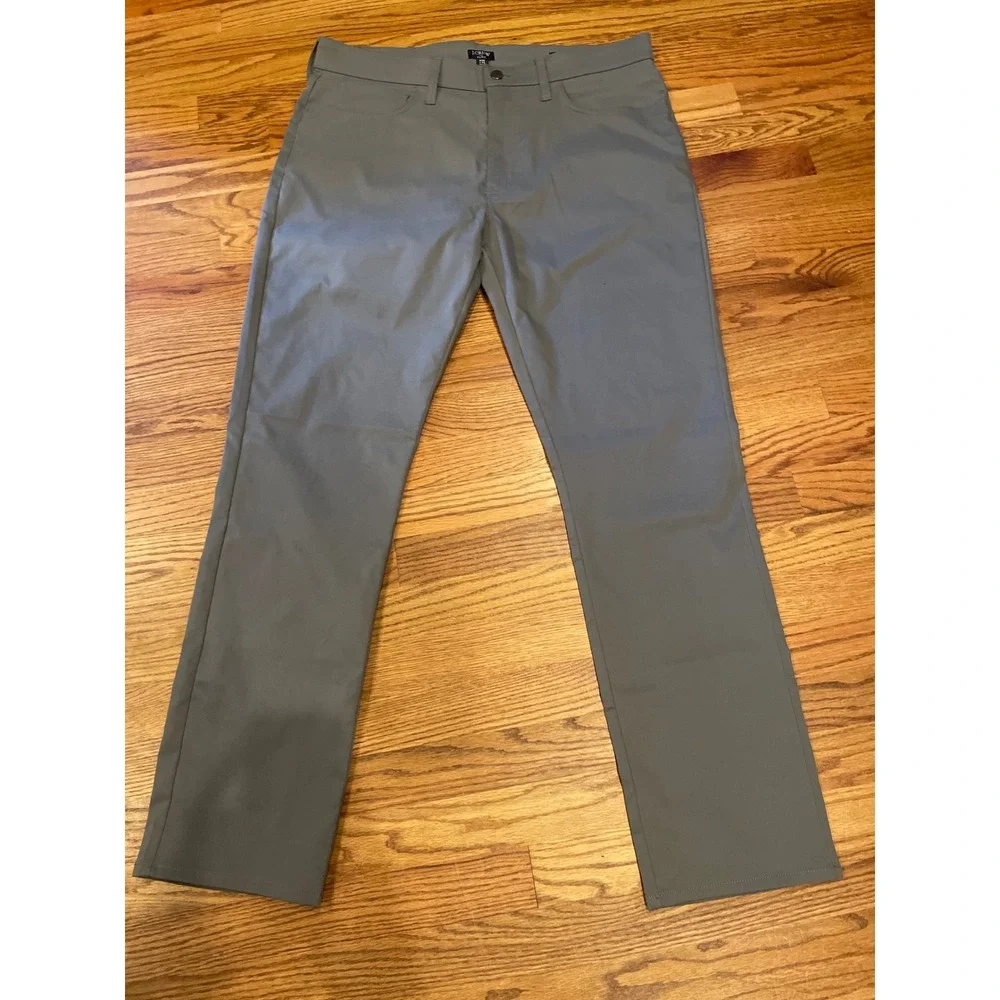 J. Crew Flex Men's Pants 36x32 Blue Grey Straight Fit Tech Performance Lot of 2